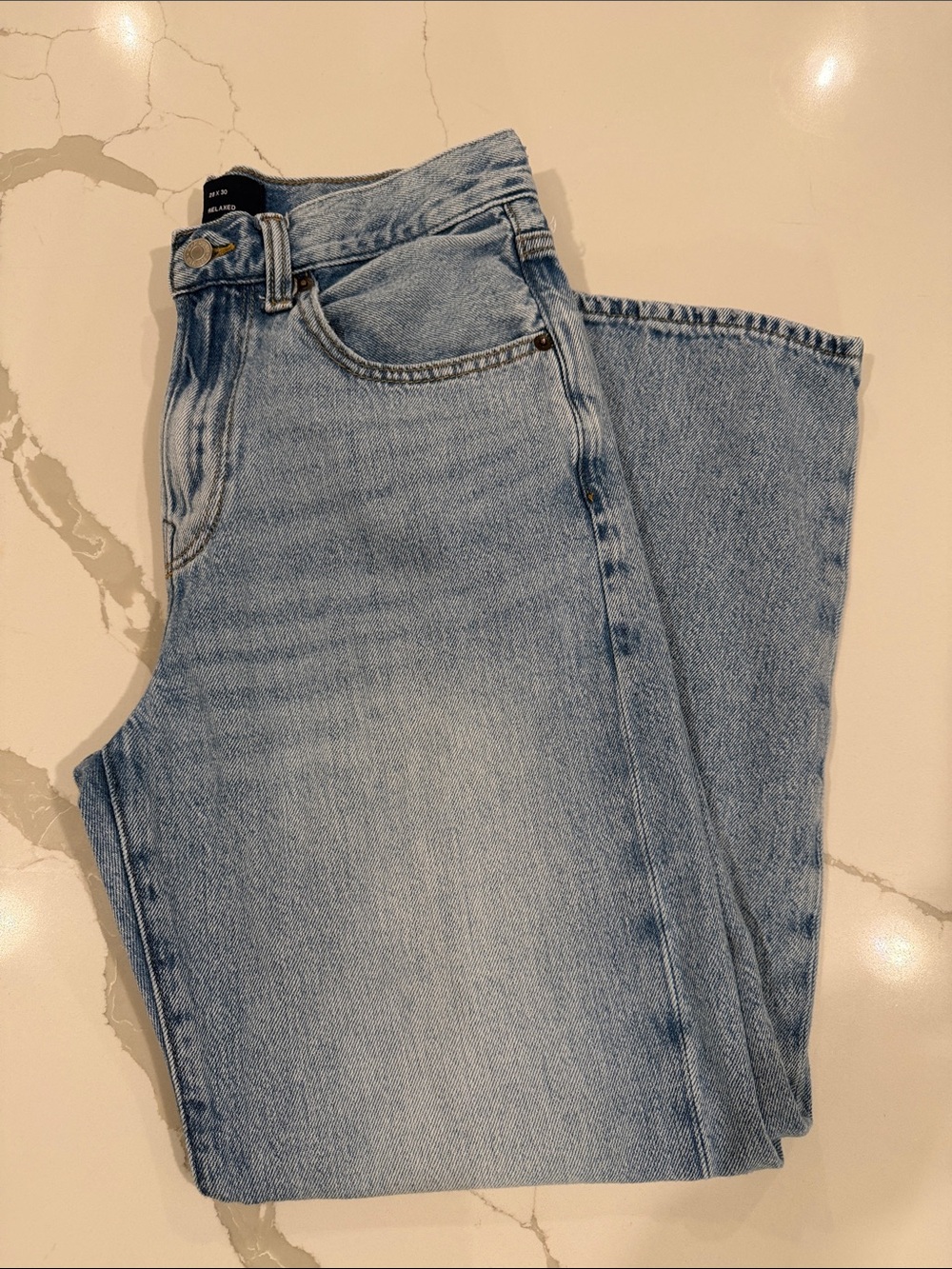 GAP Men’s Light Blue Relaxed Fit Denim Jeans 28 X 30